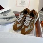 Hermes 25SS Spring/Summer Collection 👟 Breathable Mesh Trainers - Unbeatable Comfort! Custom Imported Calfskin/Suede & Goatskin - Image 19