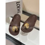 Loewe 2025/Foam Pebble Collection 🐻 Cloud Comfort Slides - Metallic Accent Platform Flip-Flops - Image 5
