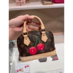 2025 Collaboration TM Nano Alma Collection 🍒 Cherry Print Leather Handbag - Full Series of Mini Totes 👜 - Image 15