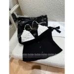 Chanel 2025S Spring/Summer Runway Collection 🖤 Corset Top with 3D Floral Appliqué - Black & White Color-Block Bustier (Slimming Silhouette) - Image 12