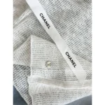 Chanel 25M Coco Collection 🤍 Women's Textured Open-Knit Vest - Granular Weave w/ Sheer Panel Design - Image 15