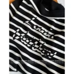 Louis Vuitton 2025SS Early Fall Collection 🔍 Jacquard Logo Stripe Tee - Round Neck Short Sleeve Knit Top - Image 8