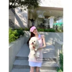 ALEXANDERWANG 2025 Spring/Summer Collection 🌸 Casual Athletic "Rich Girl" Dress - Embroidered Logo & Layered False Two-Piece Sleeveless Design - Image 6