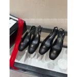Chanel 2025P Early Spring Collection 🆕 Classic Color-Block Round-Toe Pumps - Crystal Logo & Chunky Heel (Full-Grain Calfskin Lambskin Lining) - Image 6