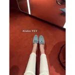 Hermes 2025 Early Spring Collection 🍊 H+ Heavy Denim Slide-Ons - Flat Comfort Loafers w/ Signature H Logo (Kelly Style) - Image 17