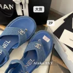 Chanel 2025C Resort Collection 💙 Platform Denim Sandals - 4.5cm Lift Sole w/ Lambskin Lining & Heavyweight Denim - Image 11