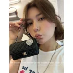 Chanel First Stock Available! ✨ 25A Haute Atelier Mini Bag - Crystal Heart Charm CF Style 💎 (Pouch/Coin Purse/Crossbody) - Image 2