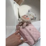 Chanel In Stock ☑️ 2025P Ultra-Selling LP Box Bag 🌸 New Sakura Pink / Baby Blue Colors - Imported Full Leather - Image 8