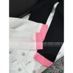 Chanel 25B Early Fall Collection 🎀 Rhinestone Logo Layered Tee - Mock Two-Layer Cotton Long Sleeve - Image 8
