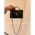 Chanel 2025B Crystal Star Logo Bag ⭐️ Caviar Leather Lunchbox Tote - Multi-Way Carry (Handheld/Crossbody) - Image 3