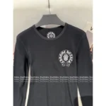 CHROME HEARTS 2025 Early Fall Collection  Back Print Flag Tee - Ribbed Long Sleeve Cotton Shirt - Image 7