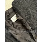Chanel 25 Autumn/Winter Collection 🔍 Black Hooded Pocket Tweed Knit Coat Loose Fit - Image 8