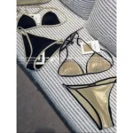 Chanel 2025 Coco Beach Collection 🩱 Crystal Logo Swimsuit Set - One-Piece & Bikini w/ Detachable Straps - Image 18