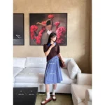 miumiu 2025SS Spring/Summer Collection 🤎 "Good Girl Nerd Core Set" - Maillard Tone Coordinated Knit & Pleated Skirt - Image 7