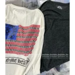 CHROME HEARTS 25SS Early Spring Collection 🇺🇸 Flag Print Cover-Up - Ultra-Soft Milk Cotton Sun Protection Shirt - Image 2