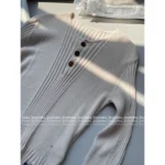 Vivienne Westwood 2025SS Early Fall Collection 🪐 Curved Embroidery Logo Top - Vertical Stripe Button-Down Stretch Knit - Image 9