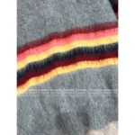 Loewe 2025SS Fall/Winter Collection 🩶 Rainbow Stripe Brushed Knit Coat - Tie-Dye Jacquard w/ Embroidered Logo & Wool Blend - Image 7