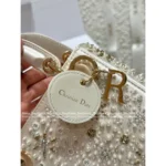 Dior Personal Collection~ Socialite's Treasured Piece ⭐️ 2025 Limited Edition Silk Satin Embroidered Beaded Snowflake Lady Dior Bag - Gift Box Packaging - Image 7