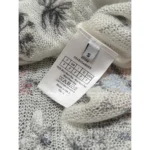 Dior 2025 Early Spring Collection 🌷 Heavy Floral Jacquard Logo Sheer Knit Top - Round Neck 100% Wool See-Through Blouse - Image 4