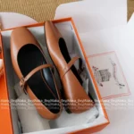 Hermes Classic Versatile "Old Money" Jane Ballet Flats 🐎 - Goatskin Mary Janes (Timeless Design) - Image 5