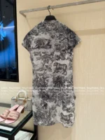 Dior 2025 Spring/Summer Collection 🌸 Ink Painting Print Blouse - Asymmetric Hem & Artistic Drapery (Personal Keep Edition~) - Image 3
