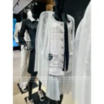 Chanel 2025C Runway Collection 🤍 "Rich Girl" Heirloom Cape - Heavyweight 100% Mulberry Silk w/ Dramatic Bow - Image 9