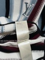 Louis Vuitton 2025SS Early Spring Collection 👔 Gender-Neutral Knit Set - Heavy Embroidery Notch Collar & Color-Block Jacquard - Image 14