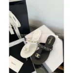Chanel Vintage Style - Unique Design! ❗ 2025 Spring/Summer Must-Have Series - Metal Chain ⛓️ Logo Sandals / Women's Slides - Image 8