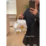 Louis Vuitton 2025 Spring/Summer Collection 🌈 Murakami Collaboration - Classic Four-Leaf Clover Logo Tricolor White Mini Backpack (Self-Kept Edition · Highly Sought-After) - Image 14