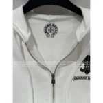 CHROME HEARTS 2025 Early Fall Collection 🤍 Cropped Sanskrit Print Hoodie - Cross Zip-Up Casual Sweatshirt - Image 10