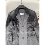 MAISON MARGIELA Patchwork Design Wool Jacket with Embroidered Logo Pocket & Suit Lining, Loose Fit, Unisex - Image 12