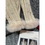 VALENTINO 2025SS Early Fall Runway Knit 🤍 Elegant Loop Yarn Cardigan with Pearl Buttons & Sequins** - Image 5