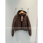 miumiu 2025SS FW Hooded Down Coat 🐻 Ultra-Light 90% White Goose Fill Jacket with Letter Logo - Image 4