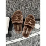 Chanel 25B FW Embroidered Logo Slippers 🐑 Lambswool House Slides & Lazy Home Shoes - Image 15