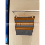 miumiu SS25 Early Fall Collection 🍊 Color-Block Layered Stretch Knit Letter Logo Wool Tube Top for Women - Image 3