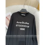 ACNE STUDIOS Classic "1996" Logo Print Tee 🔎 Unisex Cotton Short Sleeve Shirt - Oversized Fit - Image 2