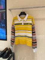 Celine 2025SS Spring/Summer Collection 🍋 American Retro "Spicy Girl" Top - Color-Block Oversized Shirt with Embroidered Logo - Image 3