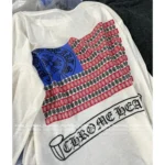CHROME HEARTS 25SS Early Spring Collection 🇺🇸 Flag Print Cover-Up - Ultra-Soft Milk Cotton Sun Protection Shirt - Image 18