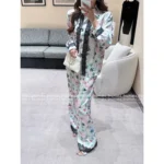 Chanel 25B Early Fall Collection 🌈 Rainbow Print Logo Lace-Trim Series - Camisole/Shorts/Shirt/Lounge Pants (with Silk) - Image 4