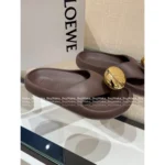 Loewe 2025/Foam Pebble Collection 🐻 Cloud Comfort Slides - Metallic Accent Platform Flip-Flops - Image 3