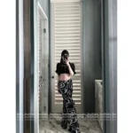 Chanel 25M Coco Beach Resort Collection 🖤 High-Waisted Straight-Leg Pants - Slimming Print Logo & Vacation Ready - Image 15