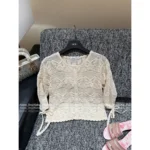 Dior 2025 Spring/Summer Collection 🤍 Elegant Knit Vest - Bow Knot Openwork Cardigan - Image 21