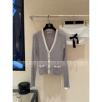 Chanel 2025SS Spring/Summer Full Collection 🎀 Color-Block Knit Set - Crew Neck Stretch Top/Dress/Tank (Brightening & Elegant) - Image 9