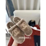 Chanel 2025 Fall/Winter Collection 🦙 Plush Big Logo Slippers - Extra-Thick Wool & Chunky Platform Sole - Image 14