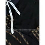 Chanel 2025A Early Fall Collection 🖤 Round Neck Gold-Thread Embroidery Dress - 100% Silk Lining & Flared Bell Sleeves - Image 12
