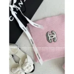Chanel 2025B Fall/Winter Collection 🧣 Towel-Jacquard Logo Set - Cashmere Beanie & Scarf w/ Plush Texture - Image 6