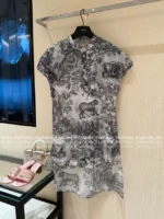 Dior 2025 Spring/Summer Collection 🌸 Ink Painting Print Blouse - Asymmetric Hem & Artistic Drapery (Personal Keep Edition~) - Image 2