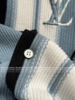 Louis Vuitton 2025SS Early Spring Collection 👔 Gender-Neutral Knit Set - Heavy Embroidery Notch Collar & Color-Block Jacquard - Image 13