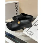 Loewe 2025 Foam Pebble Slides 🐻 Cloud Comfort Platform Sandals - Metallic Accents & Arch Support - Image 17