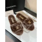 Chanel 25B Fall/Winter Collection 🐑 Backpack Buckle Slides - Shearling Loafers with Metal Logo - Image 16